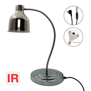 Warmhoudlamp RVS 1x E27 Buigbaar Zilver