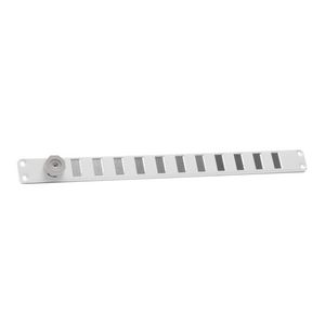 ALU schuifrooster+gaas 370x30mm wit