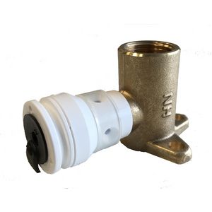 Enkele muurplaat Vision insteek 2S 16x1/2" bn. messing VVE=10