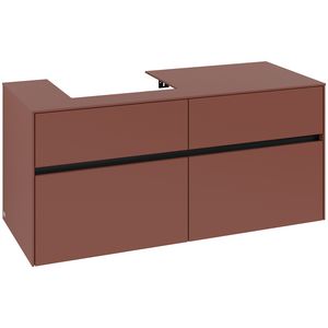 Wastafelonderkast Collaro 1200x548x500mm Wine Red C071B0AH