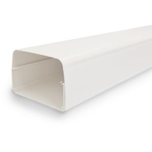 Omdoos met 4x leidinggoot á 2m. 140x90mm wit PVC RAL9001 (totaal 8m.)