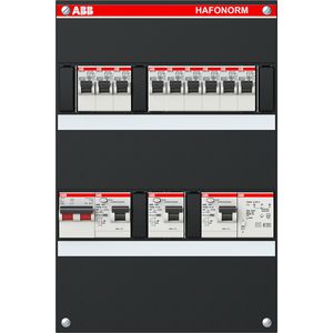 Groepenkast 9x achter 3x 30mA + T + HS 1-f Binnenwerk+deksel