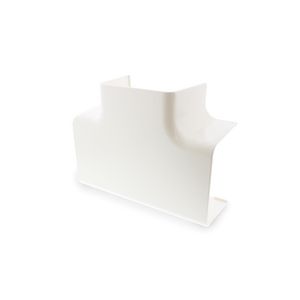 T-stuk 140x90mm wit PVC RAL9001