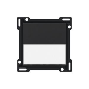 Afwerkingsset tekstveld enkelv. schakelaar/knop piano black