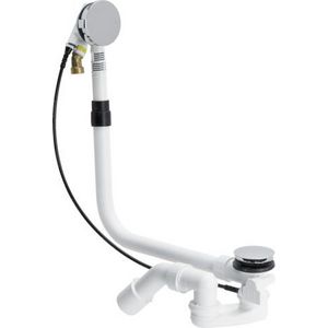 Multiplex Trio badafvoer/vul+overloopcombinatie chroom kunststof L: 130–370mm