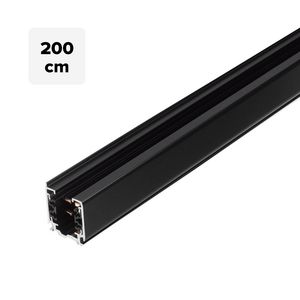 Doos a 2m. Spanningsrail 3-fase rail 200cm Zwart RAL900