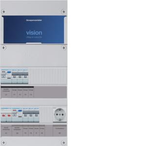 Groepenkast 6-groepenverdeler HS 2xALS 30mA +W 1-fase