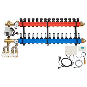 Vloerverw.verdeler 4860 4-pijps E-pomp OA. 10-145l/u 15-groeps