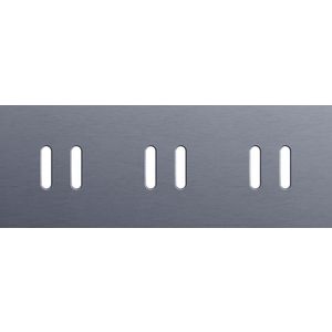 Drievoudige afdekpl. horizontaal 71mm centerafstand drie twe