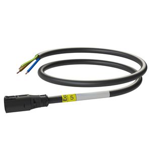Patchkabel Male-open 5m 3G2,5 zwart Eca VVE=10