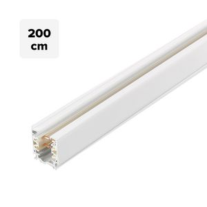 Doos a 2m. Spanningsrail 3-fase rail 200cm Wit RAL9010