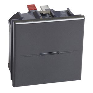 Schakelaar 1-polig axiaal 10A 2 modulen antraciet Axolute