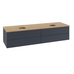 Wastafelonderkast Antao 1600x360x500mm Mid.Blue Matt Lacquer L28151HG