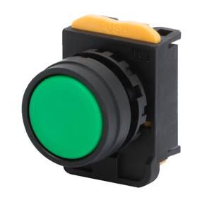 PULSDRUKKNOP MET RONDE AFSCHERMING-GROEN