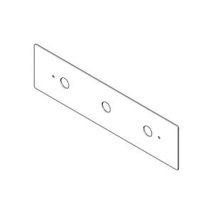 Rozet v. montageframe 3-gats staand 150x570x3mm Champagne
