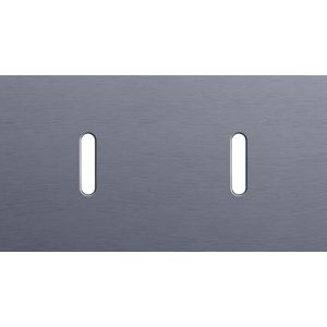 Tweevoudige afdekpl. horizontaal 71mm centerafstand twee enk