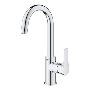 Eurosmart L-size wastafelmengkraan hoge uitloop incl. push-open plug 1.1/4" (prof)