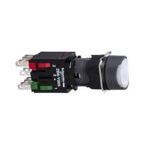 Drukknop Verlicht Verzonken Terugvering 16mm 24V 1NO + 1N