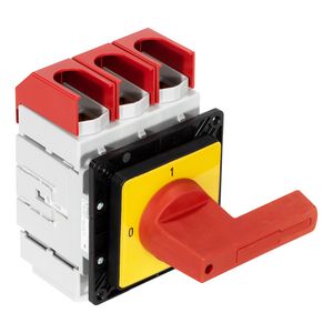 Hoofdschakelaar nood-uit UL489/CSA 100A 3-polig 4-gats frontmont.