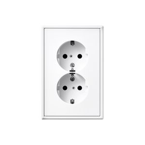 Wandcontactdoos a.wit 2vdg.ki.veil.besch.cont LS990