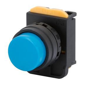 PULSDRUKKNOP ZONDER RONDE AFSCHERMING-BLAUW