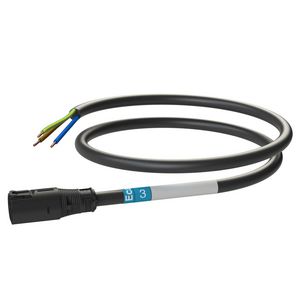 Patchkabel Male-open 3m 3G2,5 zwart Eca VVE=10