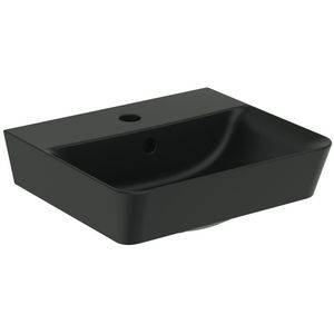 cube fontein 40x35cm m kraangat m overloop slk black E0307V3
