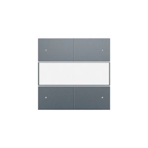 Afwerkingsset 4-voudige pot.vrij knop 24V Led/tekst blue gre