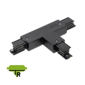 Spanningsrail 3-fase T connector zwart RAL9005 Rechts