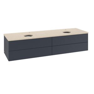 Wastafelonderkast Antao 1600x360x500mm Mid.Blue Matt Lacquer L28153HG