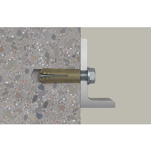 Muurplug messing MS 8X28 M8 binnendraad VVE=50