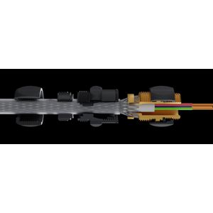 Outdoor wartel messing/polyam. IP68 M20 doorlaat 12-21mm/scherm 12-17mm (CUPG-GS04M25) VVE=10