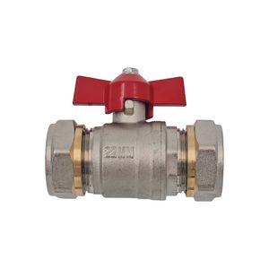 Kogelkraan met Vlindergreep 22x22mm knel