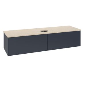 Wastafelonderkast Antao 1600x360x500mm Mid.Blue Matt Lacquer L36013HG