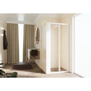 Vouwdeur LUNS 720-780x1950mm wit helder
