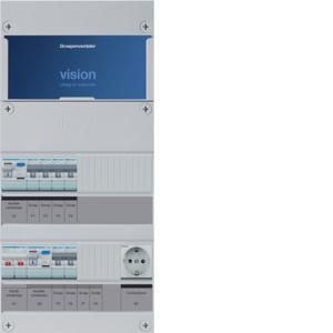 Groepenkast 6-groepenverdeler HS 2xALS 30mA +W 1-fase