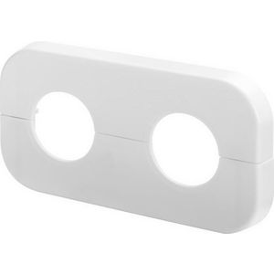 Dubbele-Rozet 110x60x10x50 kunststof/wit = RAL9010