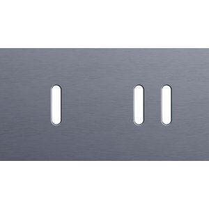 Tweevoudige afdekpl. horizontaal 71mm centerafstand een enke