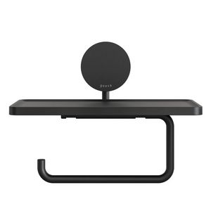 Closetrolhouder enkel zonder klep met planchet Black OPAL