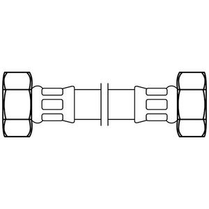 RVS aansluitslang 3/4x3/4 bn. L=500mm