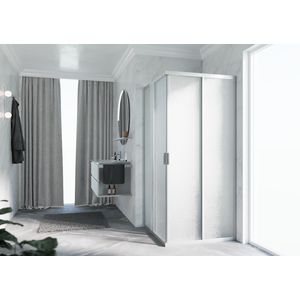 Deel hoekinstap (1 van 2 omkeerbaar) LUNES 2.0-A 1080-1110x1950mm niva profielkleur matchroom