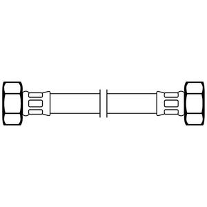 RVS aansluitslang 1/2x1/2 bn. L=500mm