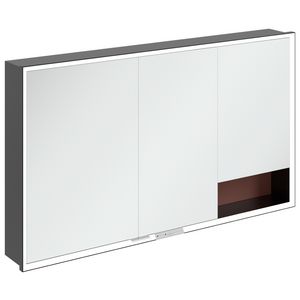 Inbouw-spiegelkast My View+ 1300x750x168mm Wine Red