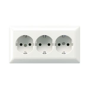 Wandcontactdoos alp. W. slagvast 3-v. v. wandg. AS500