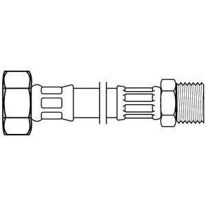 RVS aansluitslang 3/4x3/4 bn.x bt. L=300mm