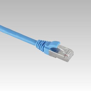 Patchkabel / netwerkkabel CAT5e FTP PVC molded blauw 0.5meter