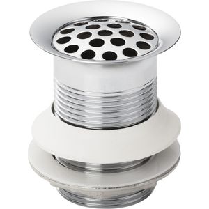 Schachtplug 1.1/4" x 60 x 70 chroom m/rooster/z overloop