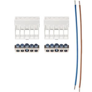 Aansluitblok + bedrading 1-fase