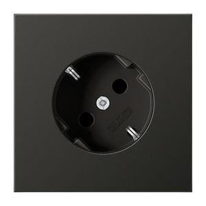 Wandcontactdoos antraciet met R/A 45gr LS