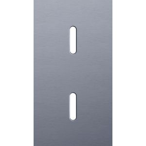 Tweevoudige afdekpl. verticaal 71mm centerafstand twee enkel